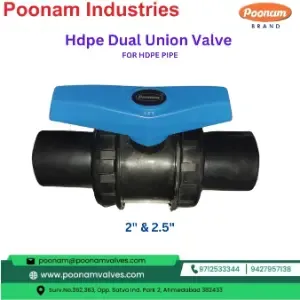 PP HDPE Dual Union Valve For HDPE Pipe
