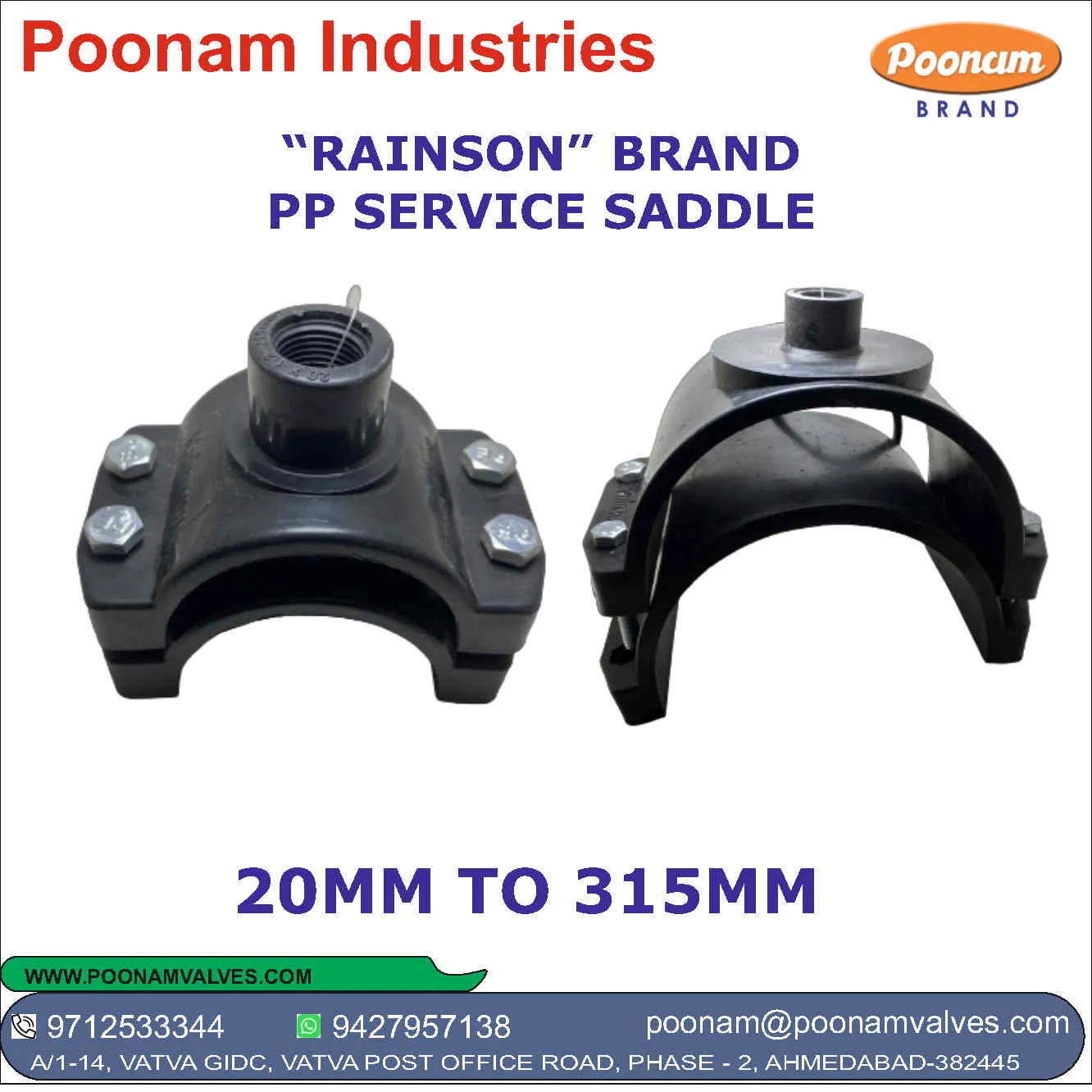 PP Polypropylene Service Saddle In 315