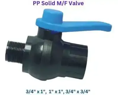 PP Solid Mt Valve 34 To 1