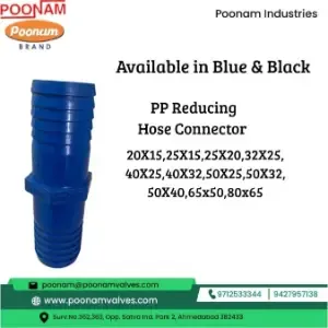 PP Hose Connector Blue